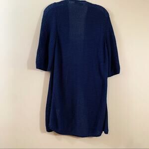 Piazza Sempione Navy Knit Short Sleeve Cardigan